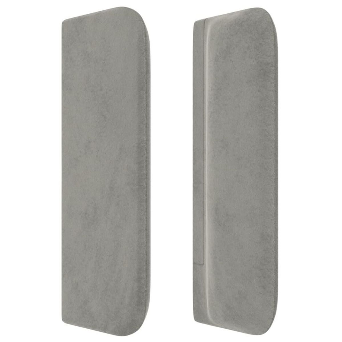 VIDAXL Tete de lit avec oreilles Gris clair 147x16x78/88 cm Velours