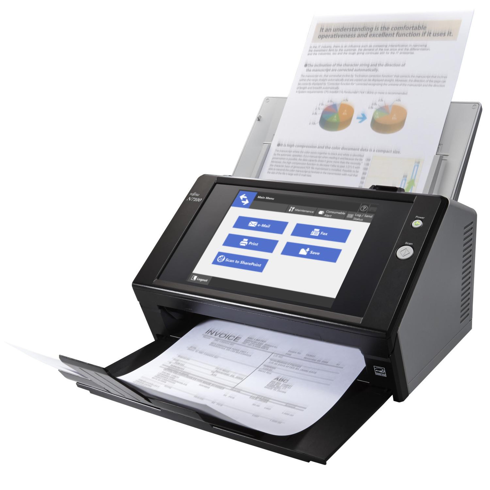 Voir la diapositive 2 : Ricoh Fujitsu n7100e scanner adf 600 x 600 dpi a4 noir