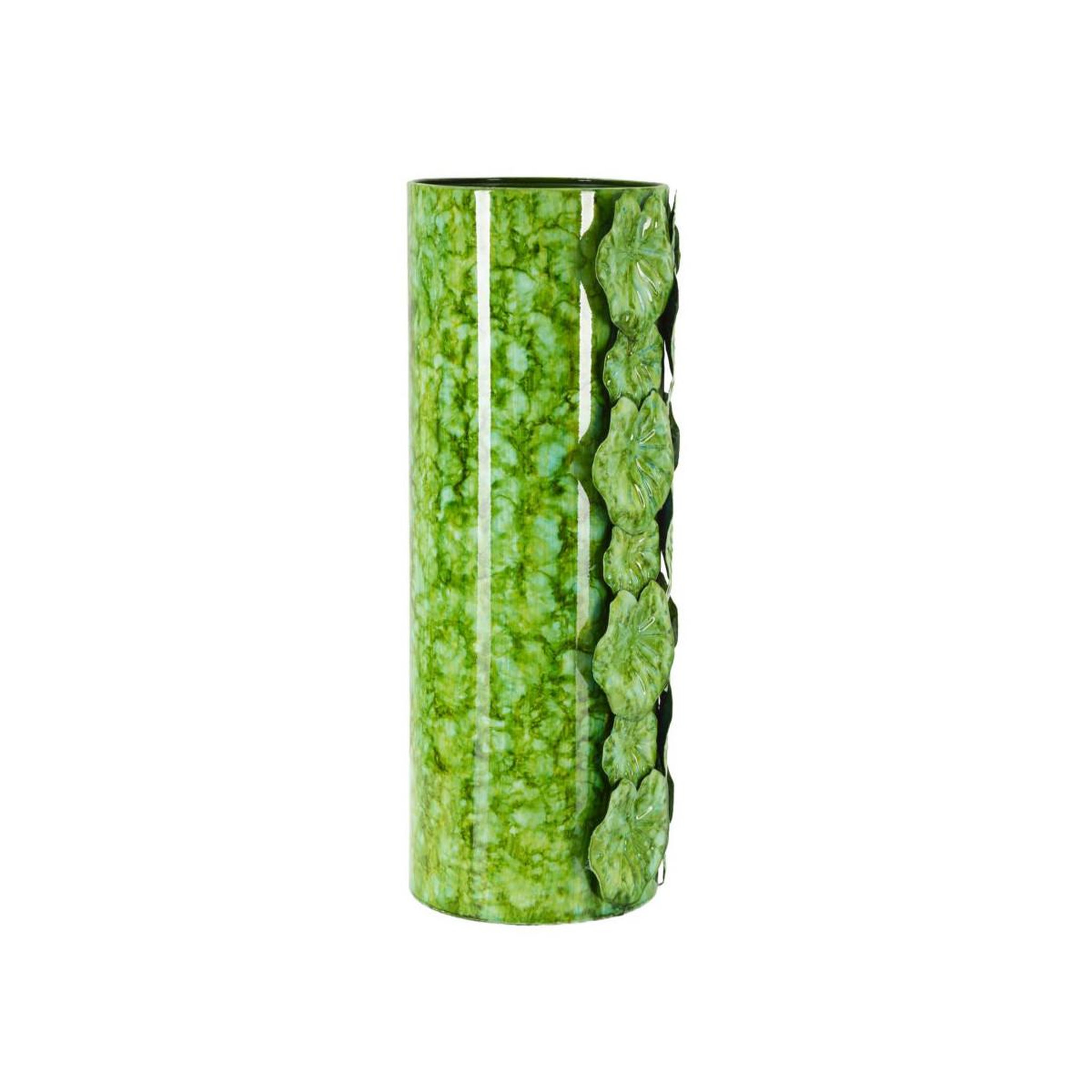 Voir la diapositive 2 : Paris Prix Vase design nénuphar  drop  46cm vert
