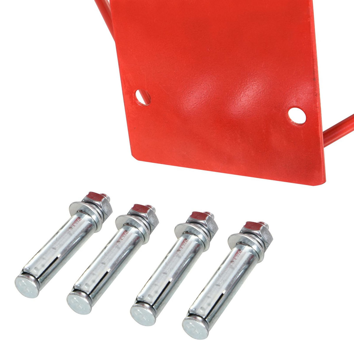 HOMCOM Panier de basket, anneau de basketball avec filet Ø 46 cm, support mural intérieur et extérieur, rouge