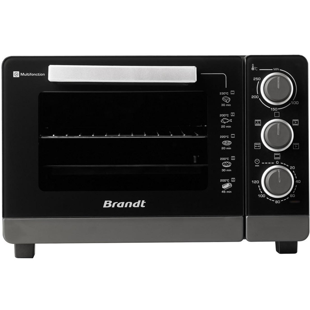 BRANDT Four chaleur tournante 26l 1500w noir - fc265mb
