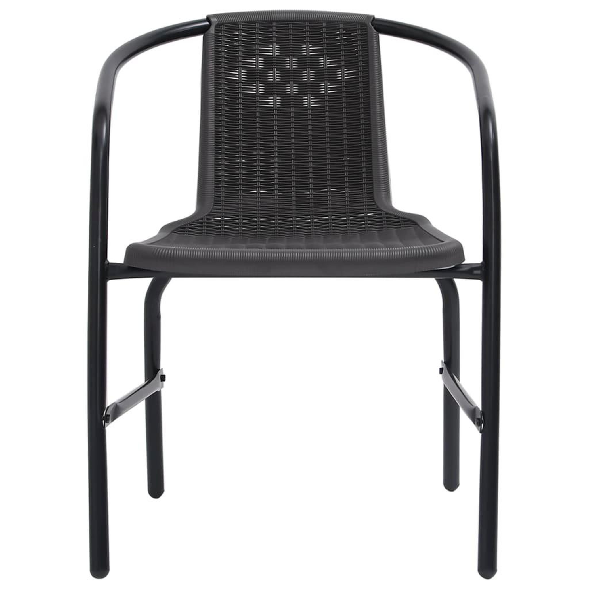 Voir la diapositive 3 : VIDAXL Chaises de jardin lot de 2 Plastique Rotin et acier 110 kg