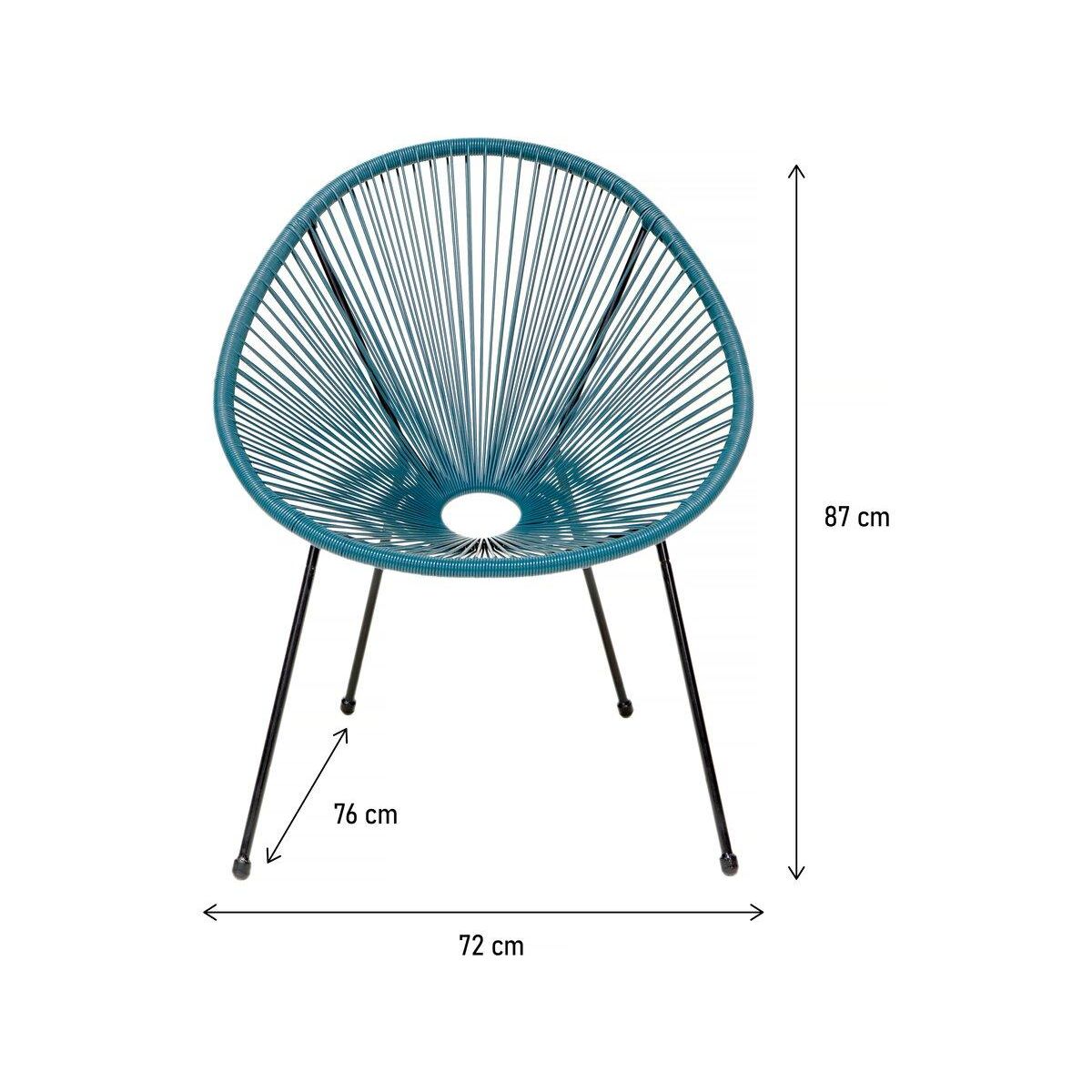 Habitat et Jardin Lot de 2 fauteuils de jardin  Ania  - Bleu foncé