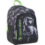 Voir la diapositive 2 : Sac à dos 2 compartiments noir et vert JURASSIC WORLD