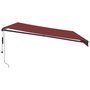 Voir la diapositive 4 : VIDAXL Auvent retractable automatique bordeaux 500x300 cm
