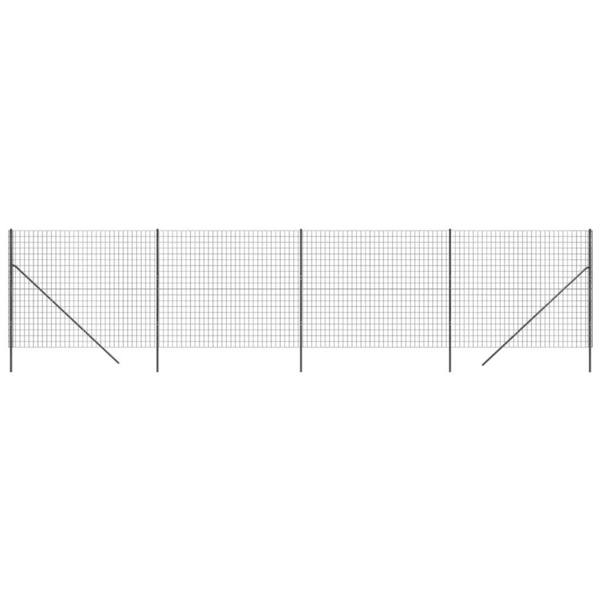 VIDAXL Cloture en treillis metallique anthracite 2,2x10 m