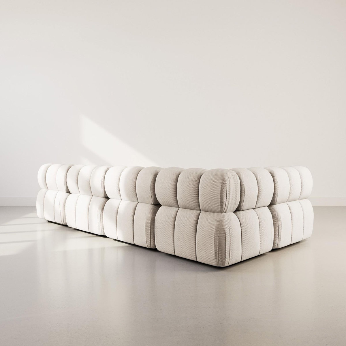 LISA DESIGN Ruby - canapé panoramique modulable d'angle gauche 7 places en velours texturé