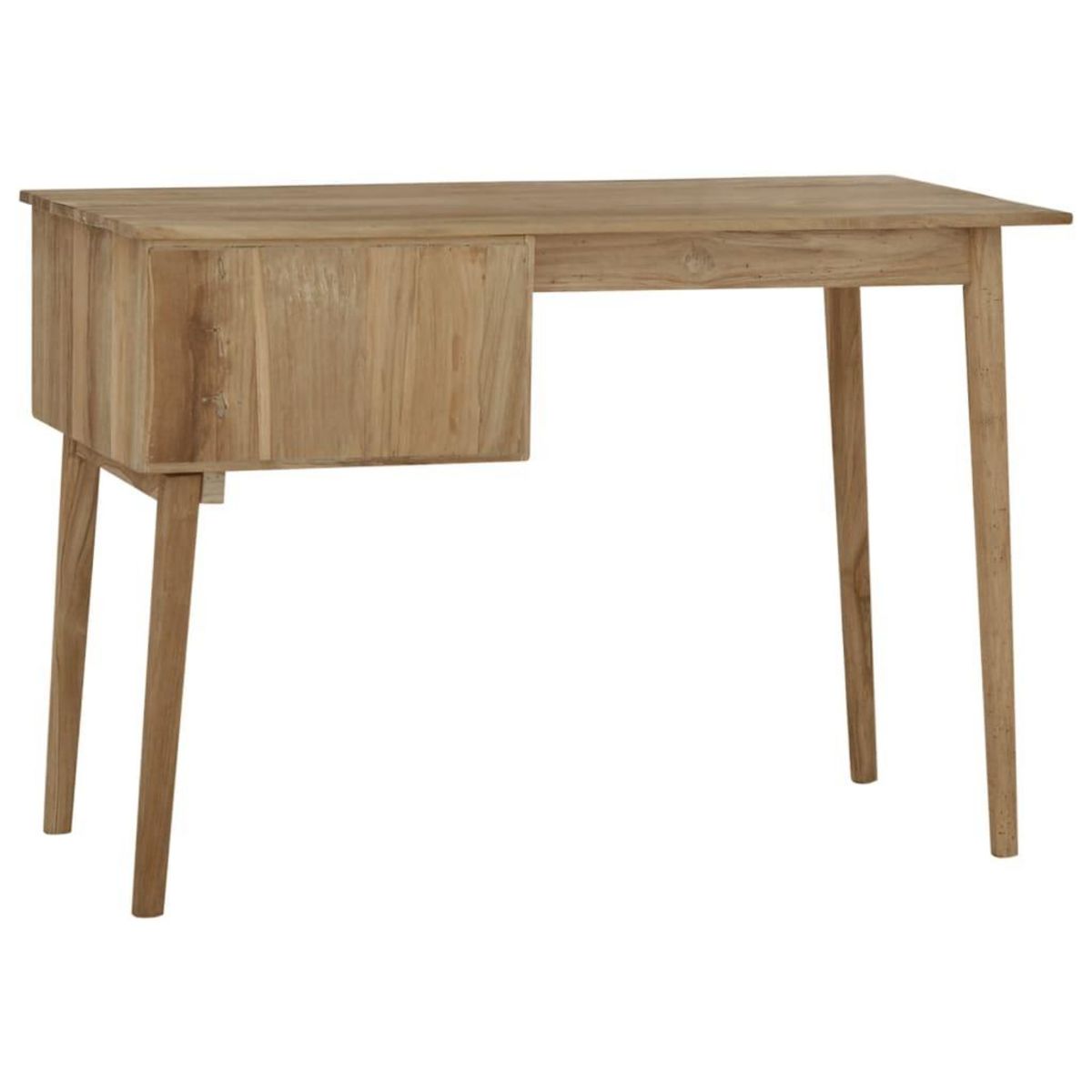 VIDAXL Bureau avec 2 tiroirs 110x52x75 cm Bois de teck solide