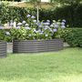 Voir la diapositive 1 : VIDAXL Lit sureleve de jardin Acier enduit de poudre 152x80x36 cm gris