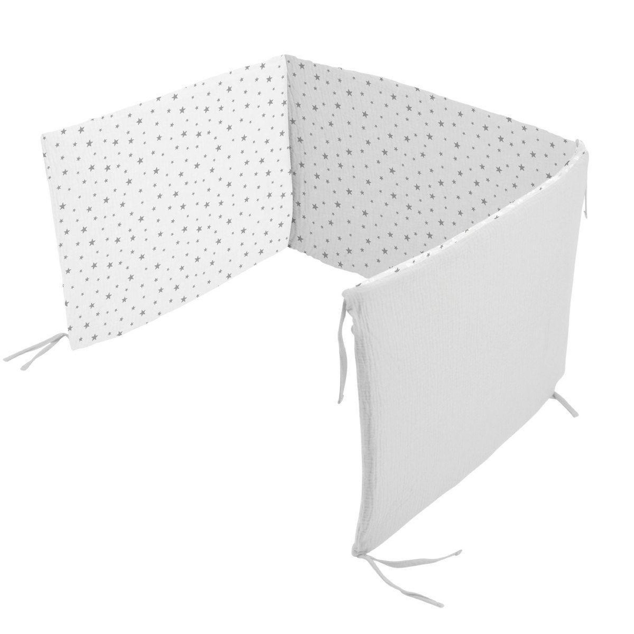 Voir la diapositive 1 : BEBE DOUCEUR Tour de Lit Bébé  Coton  40x180cm Blanc