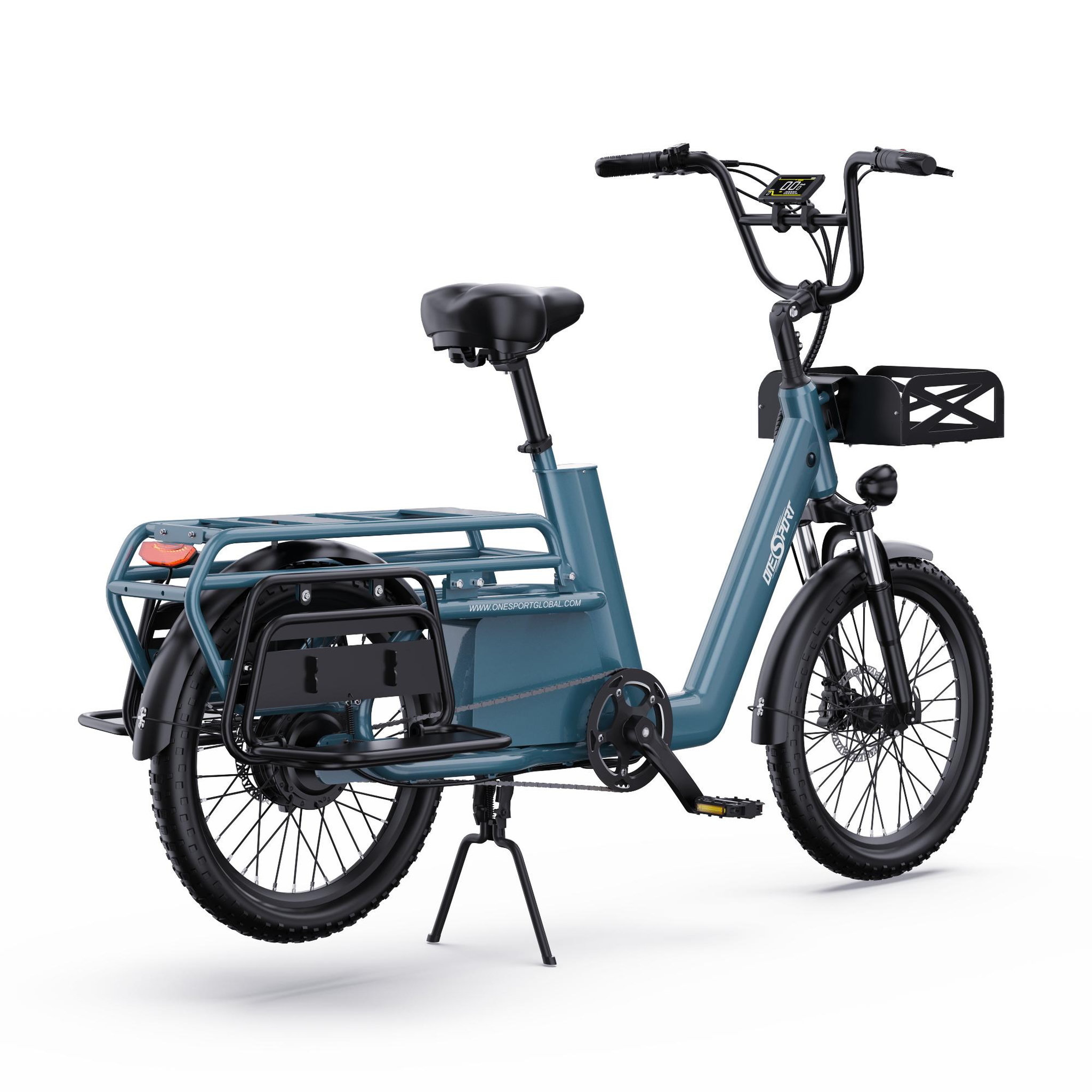 Voir la diapositive 4 : ONESPORT Vélo cargo électrique OneSport OT01 20  à cadre ouvert, batterie 48 V 27 Ah