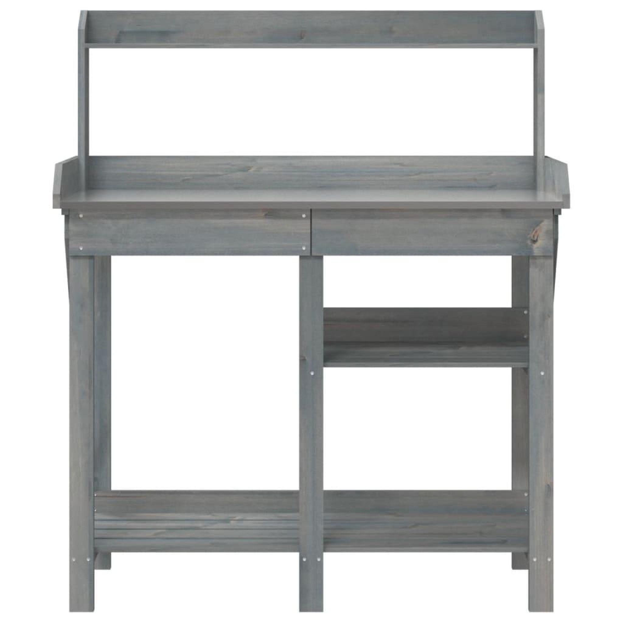 Voir la diapositive 5 : VIDAXL Banc de rempotage avec etageres gris bois massif de sapin