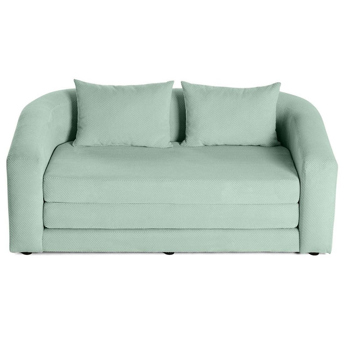 BEST MOBILIER Nuvia - canapé convertible déplimousse 2 places en velours texturé