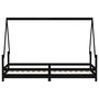 Voir la diapositive 5 : VIDAXL Cadre de lit pour enfants noir 90x200 cm bois de pin massif