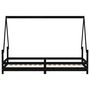 Voir la diapositive 5 : VIDAXL Cadre de lit pour enfants noir 90x200 cm bois de pin massif