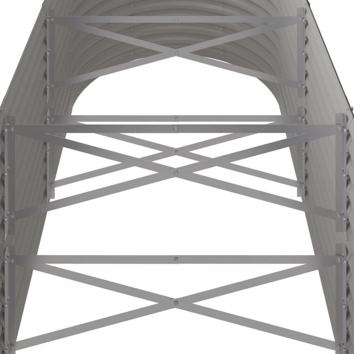 VIDAXL Lit sureleve de jardin Acier enduit de poudre 224x80x68 cm gris