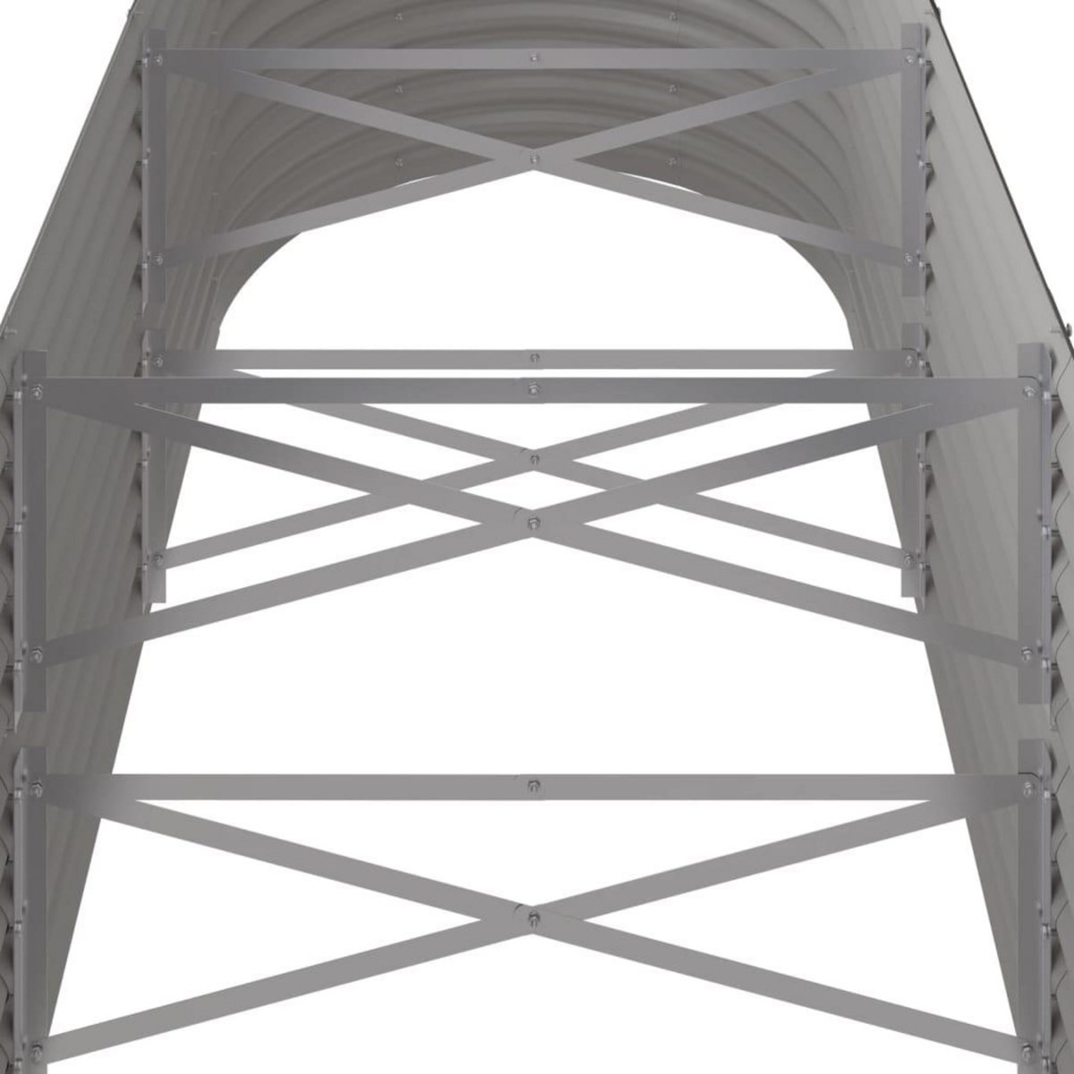 VIDAXL Lit sureleve de jardin Acier enduit de poudre 224x80x68 cm gris