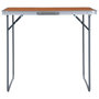 Voir la diapositive 2 : VIDAXL Table pliable de camping avec cadre en metal 80x60 cm