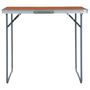 Voir la diapositive 2 : VIDAXL Table pliable de camping avec cadre en metal 80x60 cm