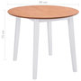 Voir la diapositive 6 : VIDAXL Table a manger ronde a abattant MDF blanc