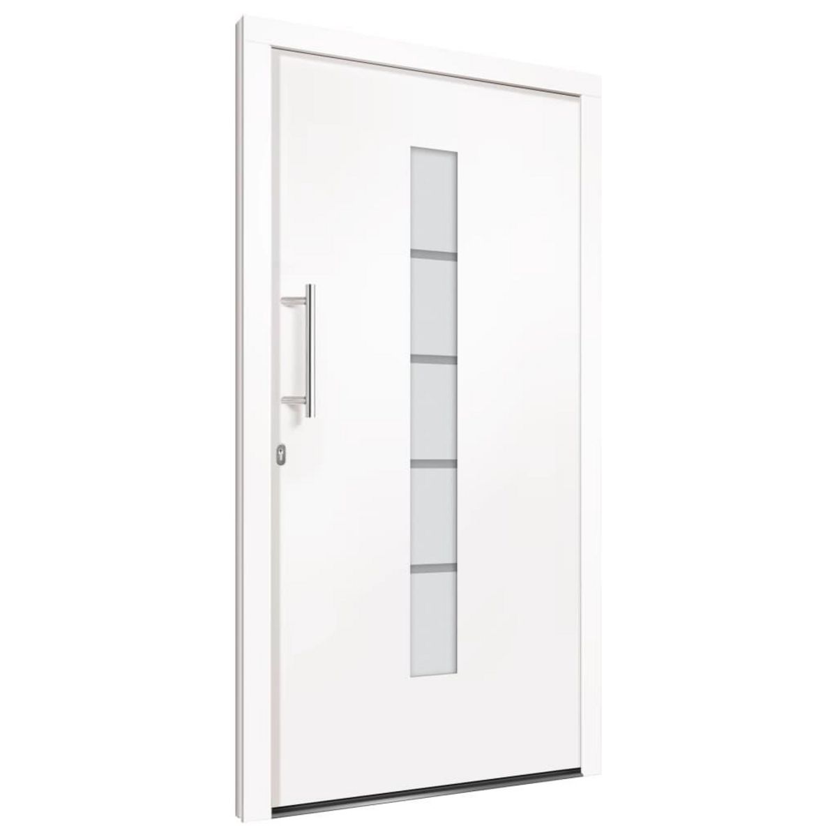 VIDAXL Porte d'entree Aluminium et PVC Blanc 100x210 cm