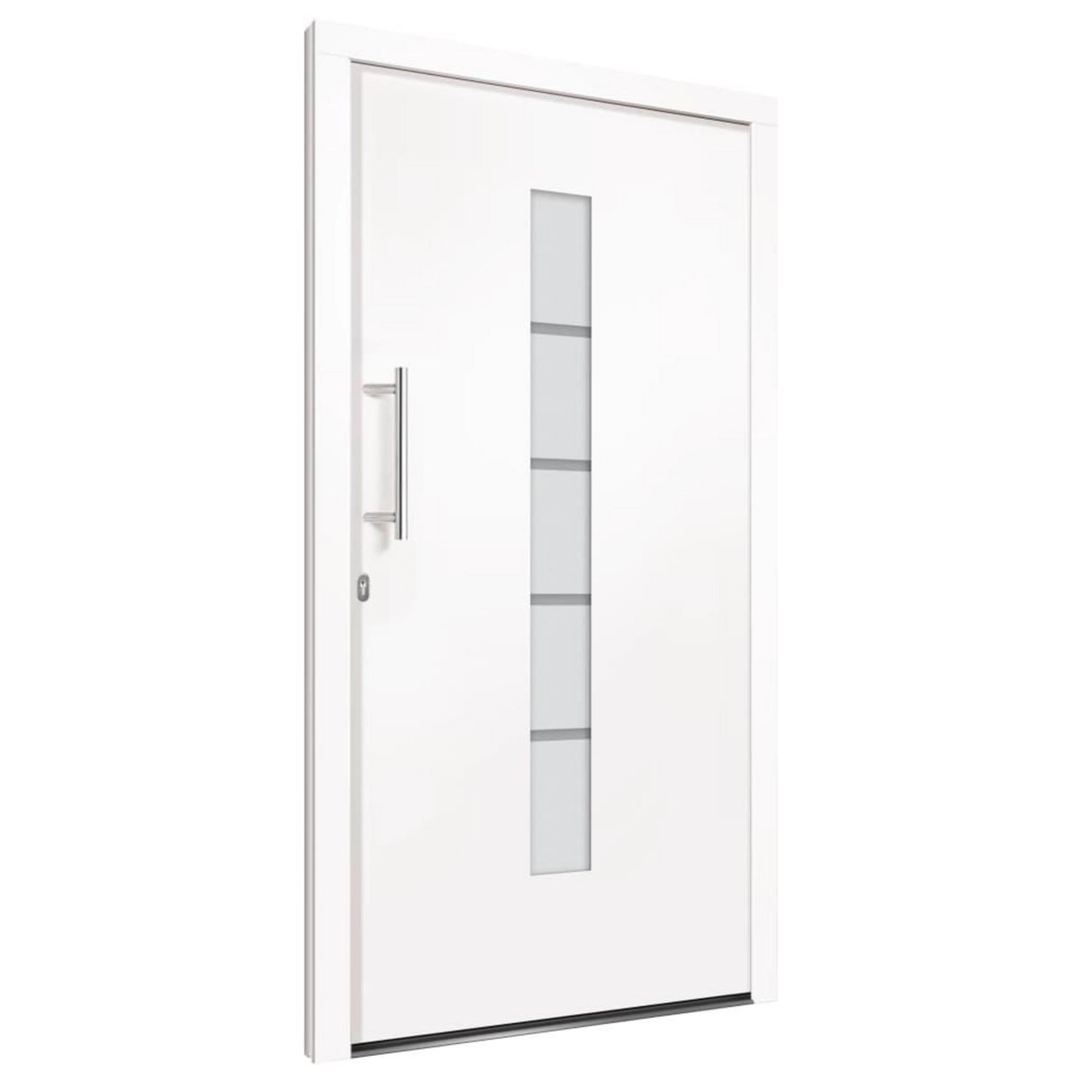 VIDAXL Porte d'entree Aluminium et PVC Blanc 100x210 cm