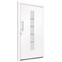 Voir la diapositive 4 : VIDAXL Porte d'entree Aluminium et PVC Blanc 100x210 cm