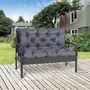 OUTSUNNY Coussin matelas assise dossier pour banc de jardin balancelle canapé grand confort 100 x 98 x 8 cm gris