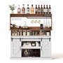 Voir la diapositive 1 : MERAX Buffet de cuisine 2 portes 0 tiroir - 120 cm blanc+naturel mdf