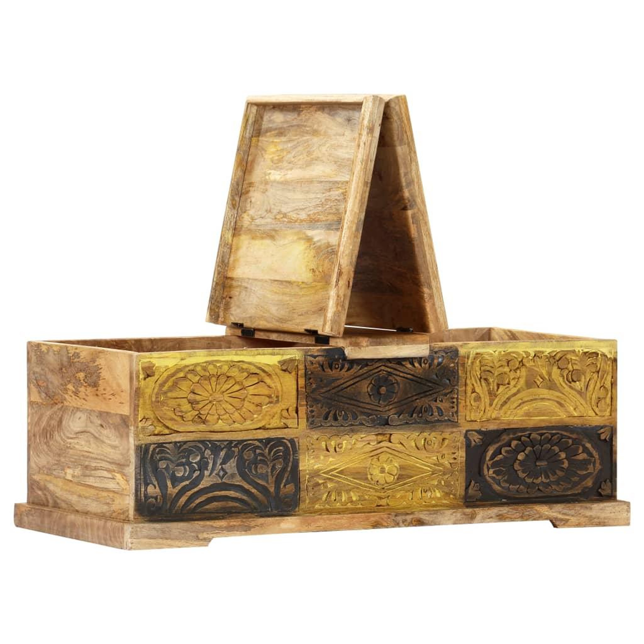 Voir la diapositive 3 : VIDAXL Table basse 100x50x35 cm bois de manguier massif