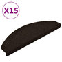 Voir la diapositive 2 : VIDAXL Tapis d'escalier autocollants 15pcs Marron 65x21x4cm Aiguillete