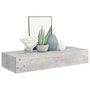 Voir la diapositive 3 : VIDAXL Etagere a tiroir murale Gris beton 60x23,5x10 cm MDF