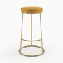 Voir la diapositive 6 : Rendez vous déco Lot de 2 tabourets de bar 73 cm en velours jaune curry-Kendal