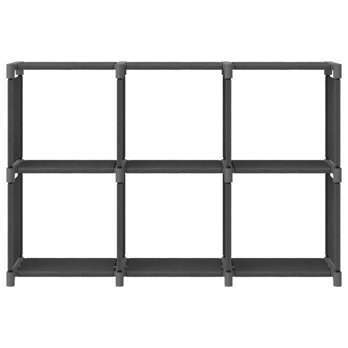 VIDAXL Etagere d'affichage 6 cubes Gris 103x30x72,5 cm Tissu