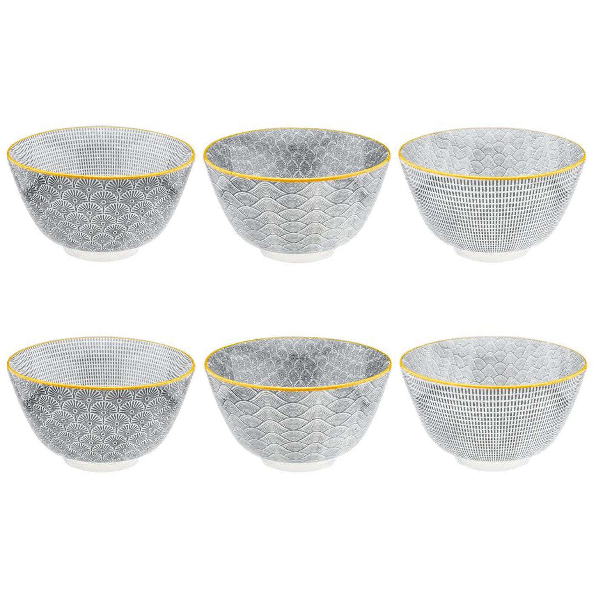 BJORN Bol pattern ø21cm - 6 pièces - eclipse