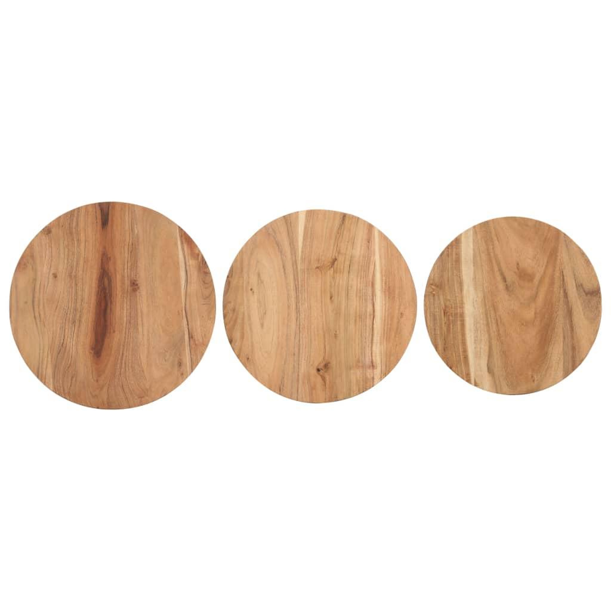 Voir la diapositive 5 : VIDAXL Tables d'appoint 3 pcs Bois d'acacia solide