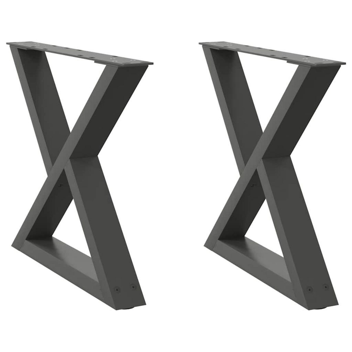 VIDAXL Pieds de table basse 2 pcs anthracite 50x(42-43,3) cm