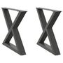 Voir la diapositive 2 : VIDAXL Pieds de table basse 2 pcs anthracite 50x(42-43,3) cm