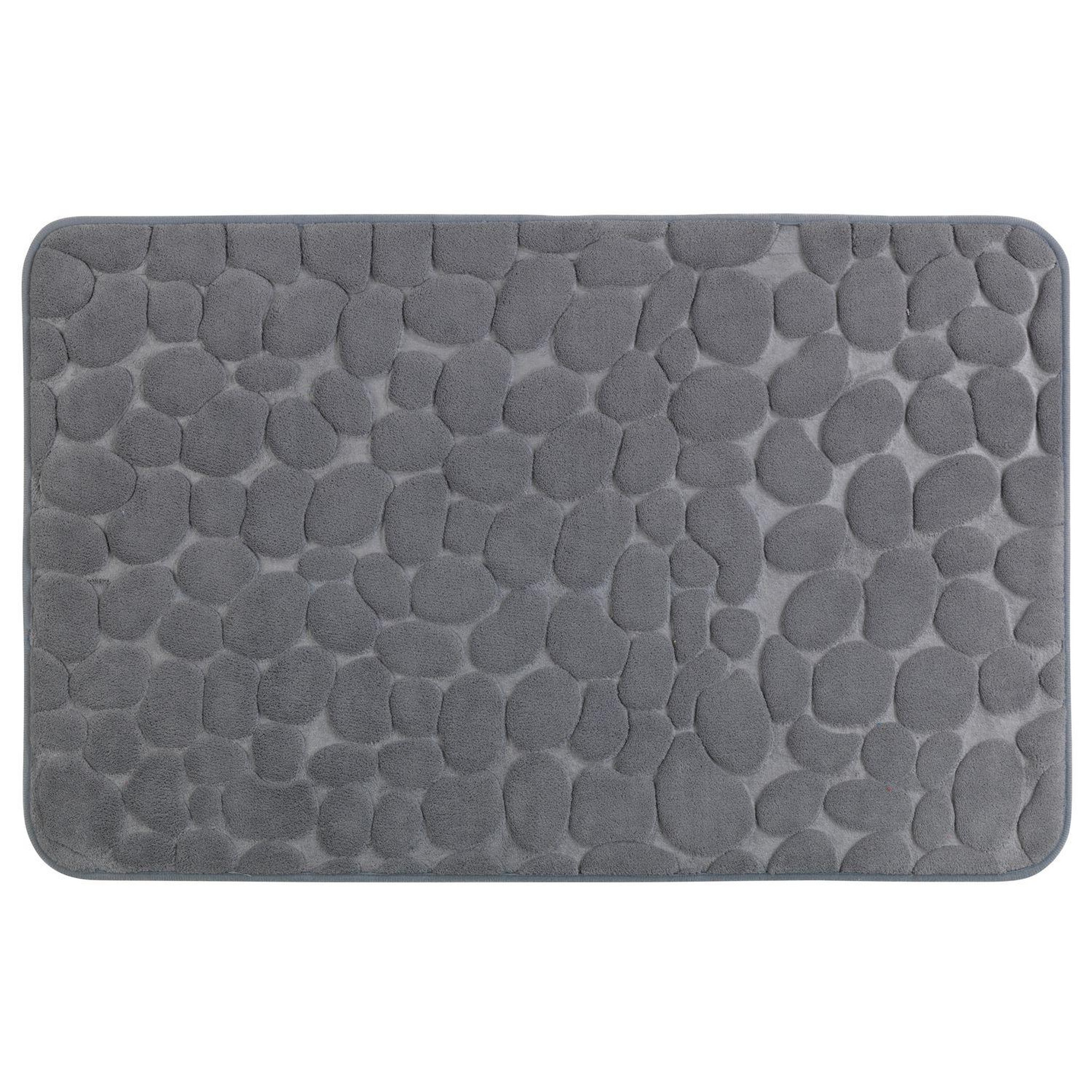 Wenko Tapis de salle de bain Pebbles - Mémoire de forme. Coloris disponibles : Beige, Gris