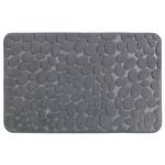Wenko Tapis de salle de bain Pebbles - Mémoire de forme. Coloris disponibles : Gris, Beige