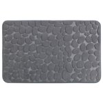 Wenko Tapis de salle de bain Pebbles - Mémoire de forme. Coloris disponibles : Gris, Beige
