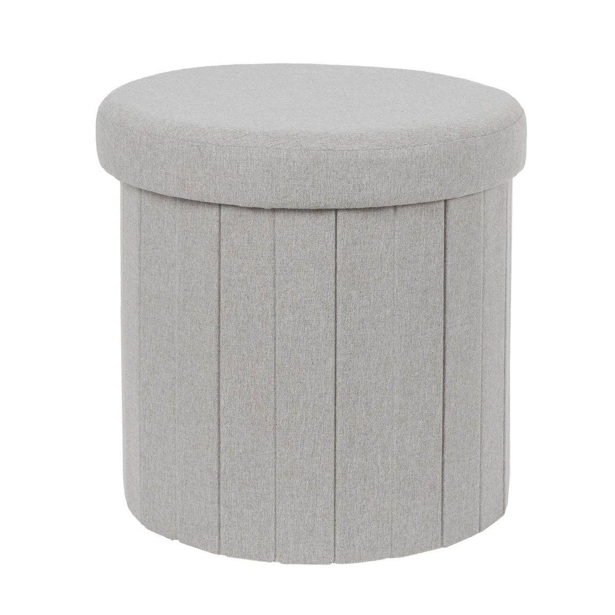 The Home Deco Factory Pouf coffre pliable  pills  38cm gris