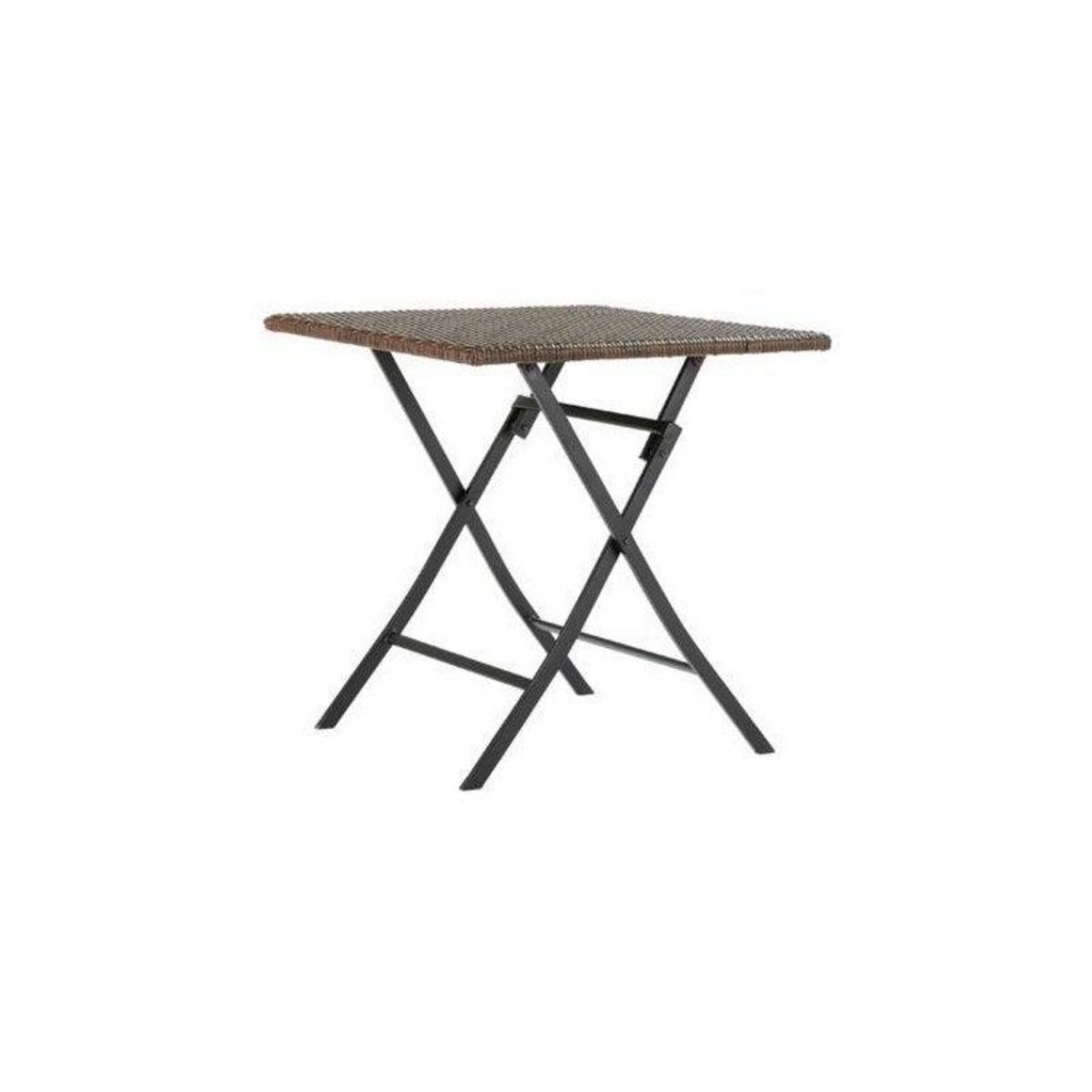 CENTRALE BRICO Table De Repas Bistro Zena Carré Brun 4 Personnes