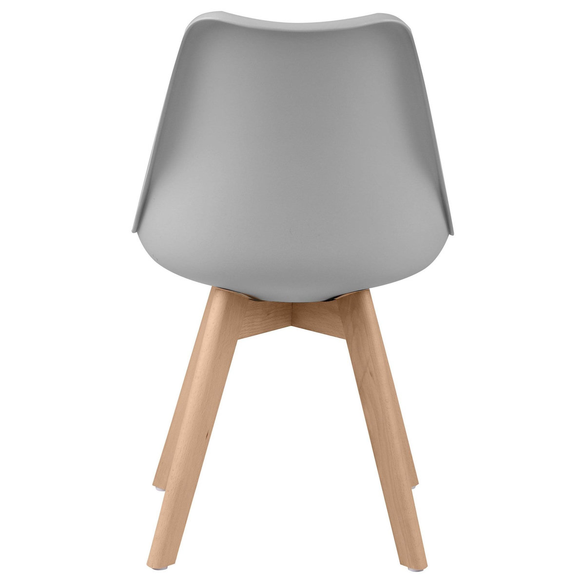 Rendez vous déco Lot de 2 chaises blanches et pieds bois - Skandi