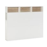 VS VENTA-STOCK Tête de lit Zeus 145 cm blanc, 2 portes 9 trous