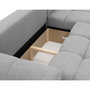 Voir la diapositive 4 : BEST MOBILIER Yulin - canapé d'angle droit 4 places convertible avec coffre en tissu bouclette