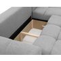 Voir la diapositive 4 : BEST MOBILIER Yulin - canapé d'angle droit 4 places convertible avec coffre en tissu bouclette