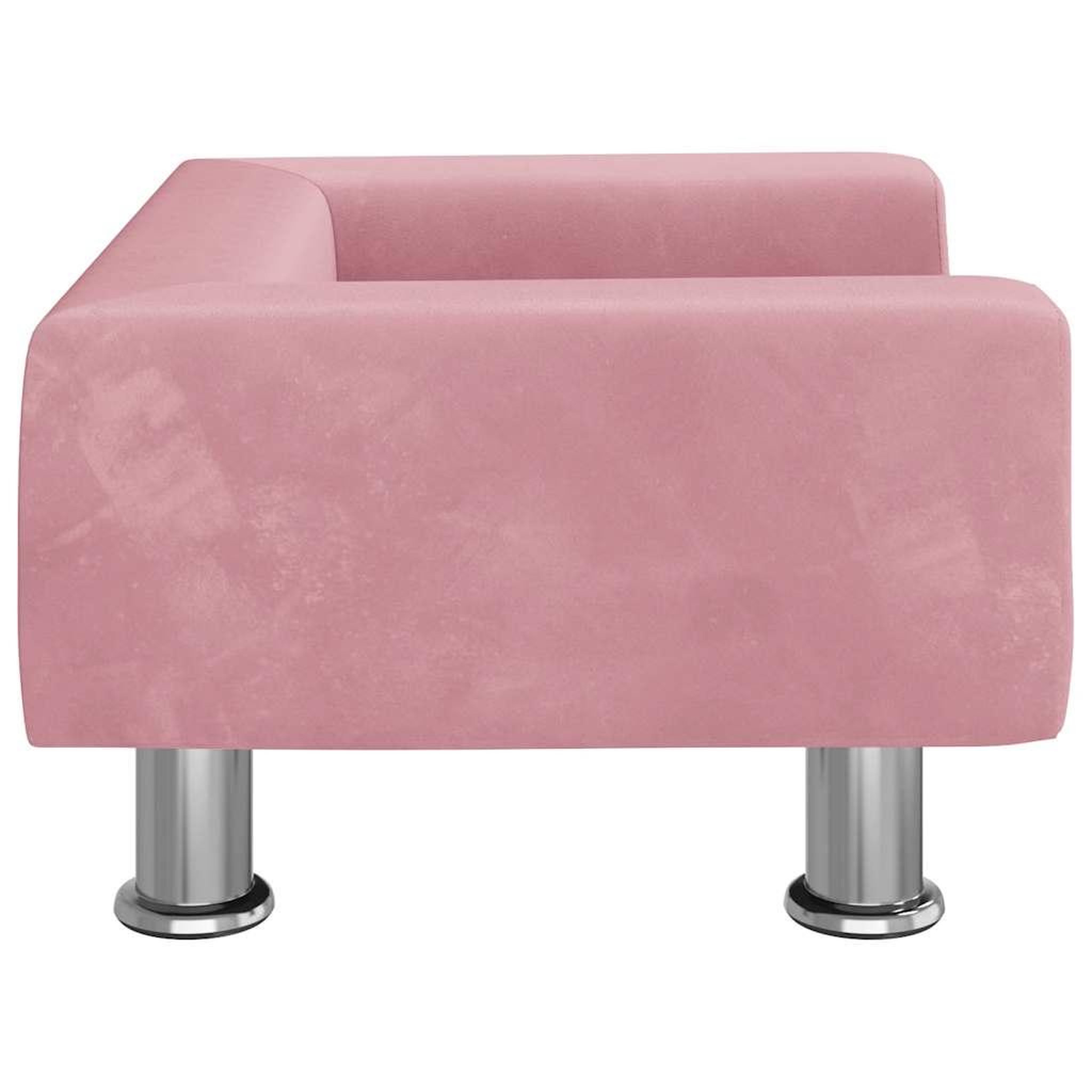 Voir la diapositive 4 : VIDAXL Lit pour chien rose 50x40x26,5 cm velours