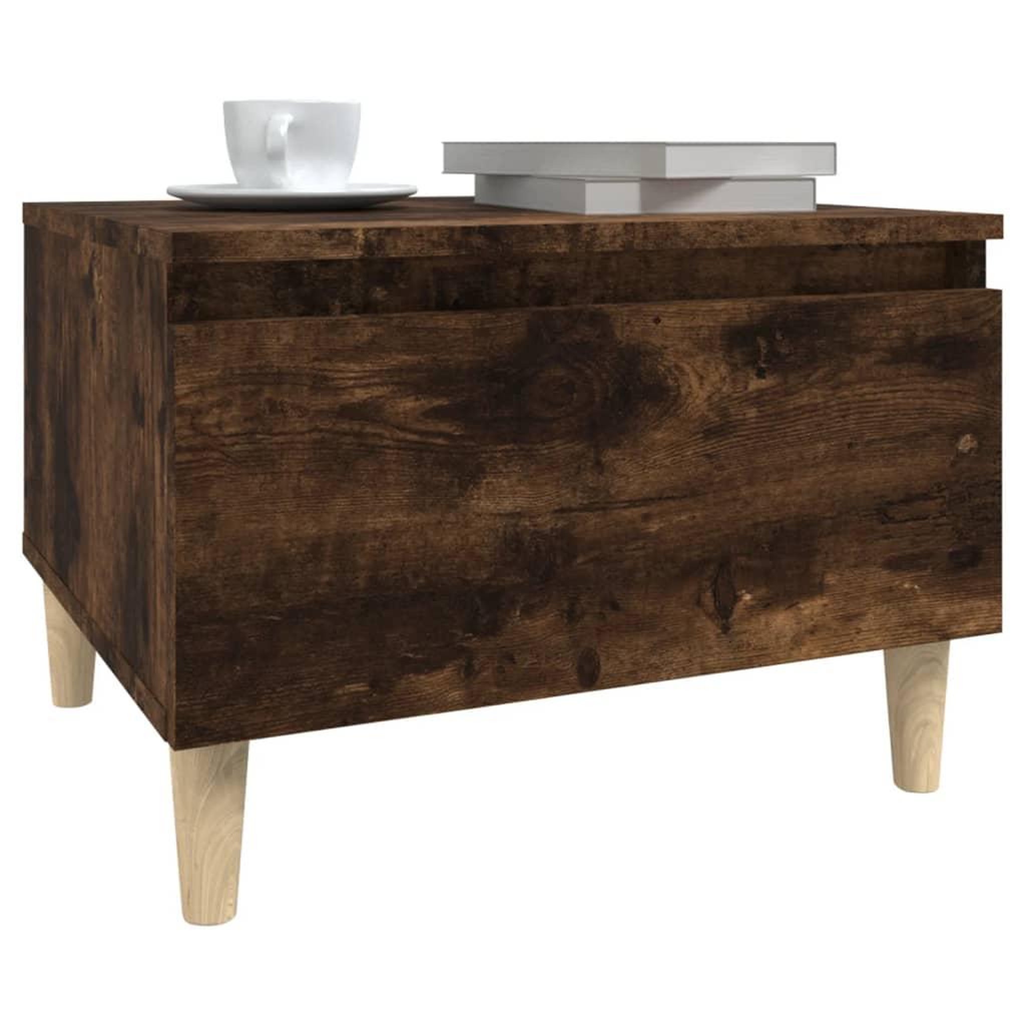 Voir la diapositive 5 : VIDAXL Tables d'appoint 2 pcs Chene fume 50x46x35 cm Bois ingenierie