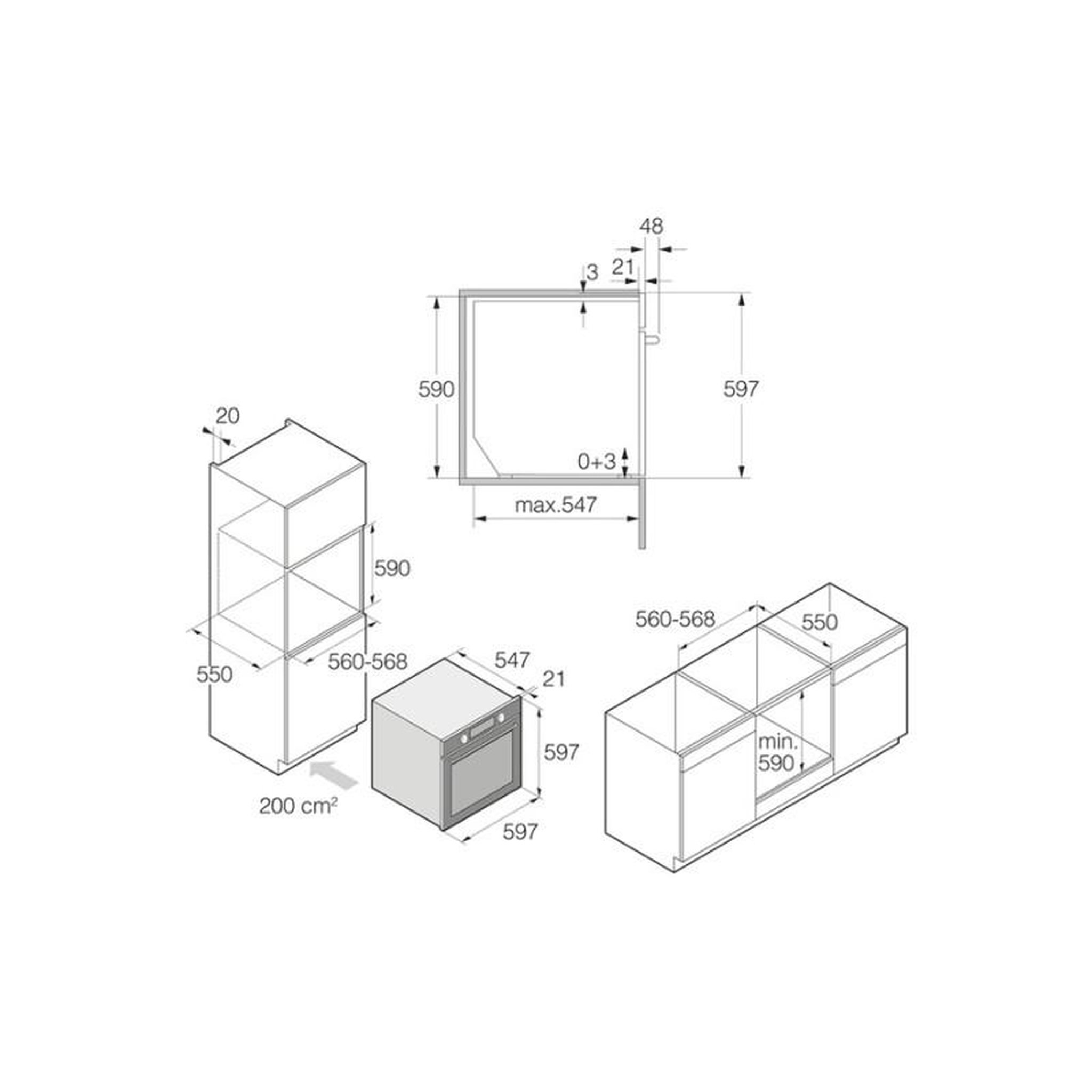 Voir la diapositive 3 : ASKO Fours encastrables Multifonction ASKO 56cm, 4743520
